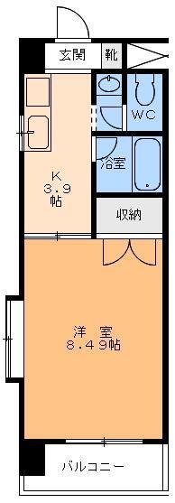 プチメゾン緑(1K/5階)の間取り写真