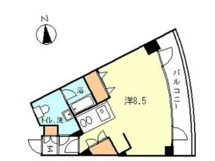 リビエール宮崎台(ワンルーム/5階)の間取り写真