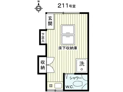 アーバンリゾート明大前2(ワンルーム/1階)の間取り写真