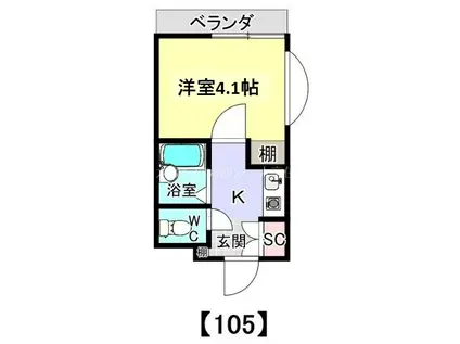 メゾンドKOMA(1K/1階)の間取り写真