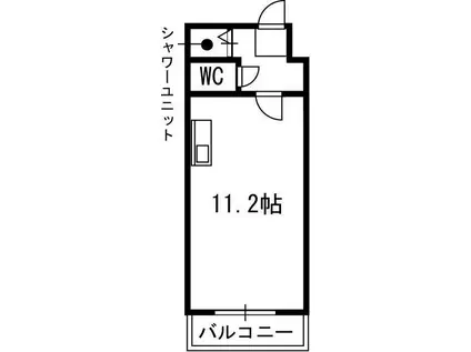 ジュイエ学園前(ワンルーム/1階)の間取り写真