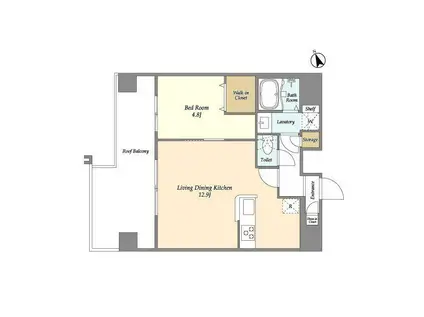 アルファコート綾瀬3(1LDK/10階)の間取り写真