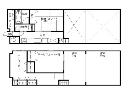 QUATTRO(2SLDK/3階)の間取り写真