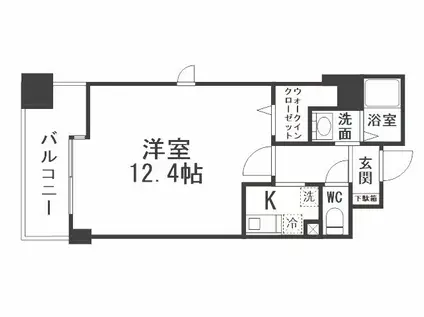 ユーフォリウム・マタマ(1K/8階)の間取り写真