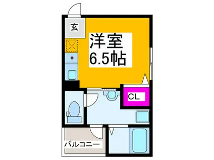 浜寺石津町中三丁計画(ワンルーム/2階)の間取り写真