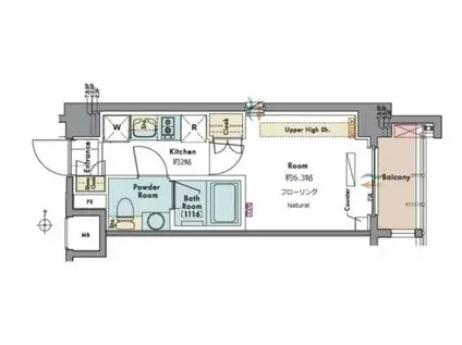 マスターズコート木場公園クレール(1K/9階)の間取り写真