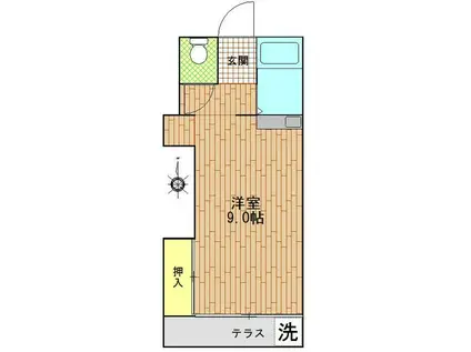 ステラコート(ワンルーム/2階)の間取り写真