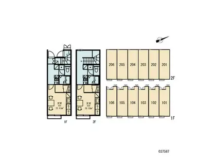 レオパレスHARU(1K/1階)の間取り写真
