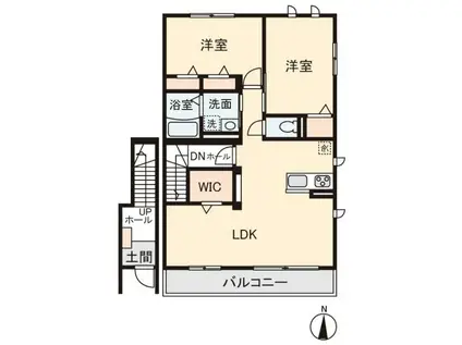 プリムローズ(2LDK/2階)の間取り写真