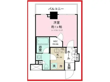 ジェイピーノイエ亀戸(1K/2階)の間取り写真