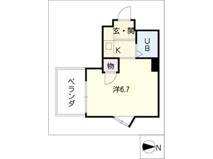 プレアール名古屋原(1K/4階)の間取り写真