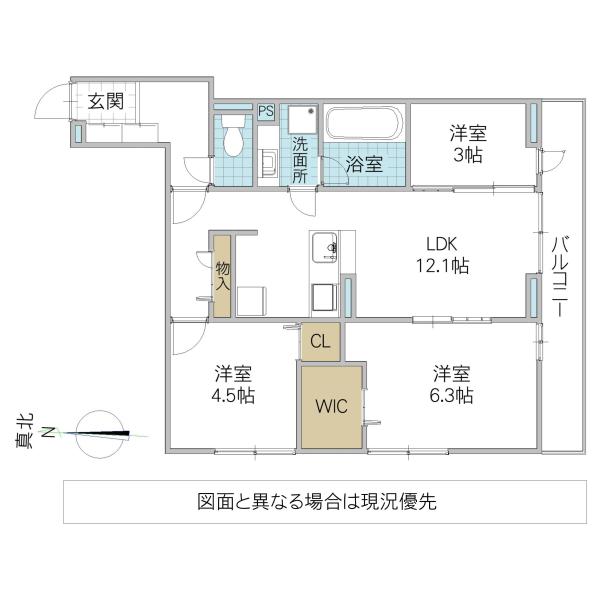 B-KUBUS(3LDK/2階)の間取り写真