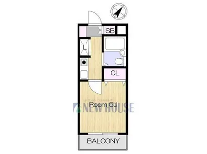 カーサスプレンディッド新宿払方町(1K/4階)の間取り写真