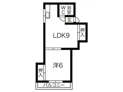 エクセランス稲島(2K/4階)の間取り写真