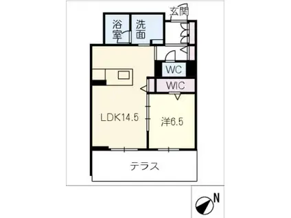 アンビエラ八事(1LDK/1階)の間取り写真