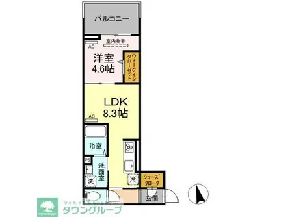 セレスティア高島平(1LDK/2階)の間取り写真