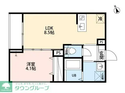 ROBOT HOME 上溝(1LDK/3階)の間取り写真