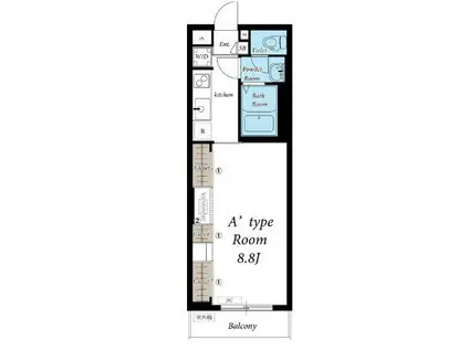 リブリ・LENIENT II(1K/2階)の間取り写真