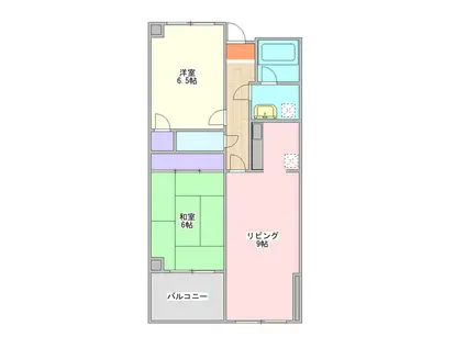 メゾン土呂(2LDK/3階)の間取り写真