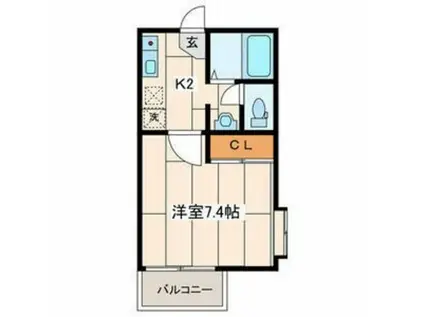 ステージア(1K/1階)の間取り写真