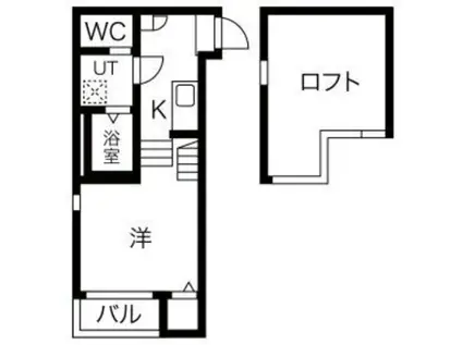 グリュックハイム (1K/1階)の間取り写真