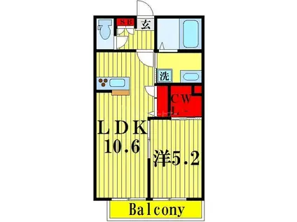 QLASSIQ六町(1LDK/3階)の間取り写真