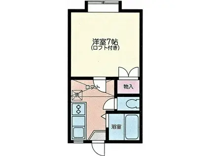 チェリーコーポIII(1K/2階)の間取り写真