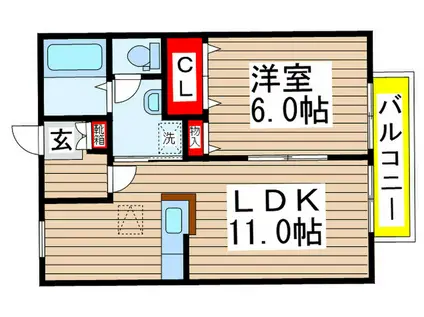 セラヒルズ(1LDK/1階)の間取り写真