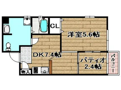 LA-REJOUIR(1LDK/3階)の間取り写真