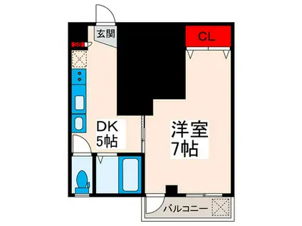 コーポいづみ(1DK/3階)の間取り写真