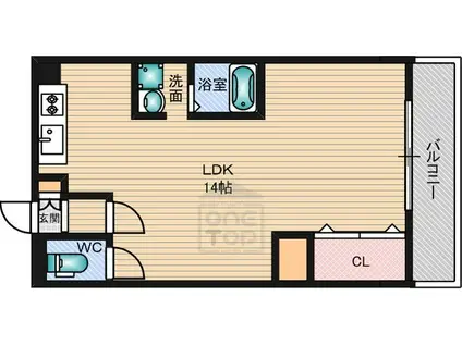 三功マンション(1LDK/3階)の間取り写真