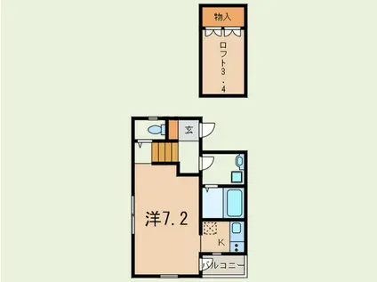 グランメール魚崎(1K/1階)の間取り写真