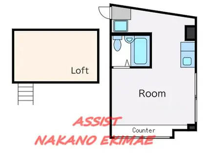メゾンNS-II(ワンルーム/2階)の間取り写真