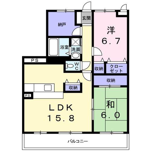 フィネスノア(2SLDK/3階)の間取り写真