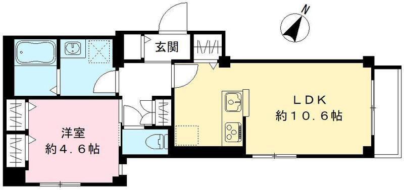 メゾン・シャルマン(1LDK/2階)の間取り写真