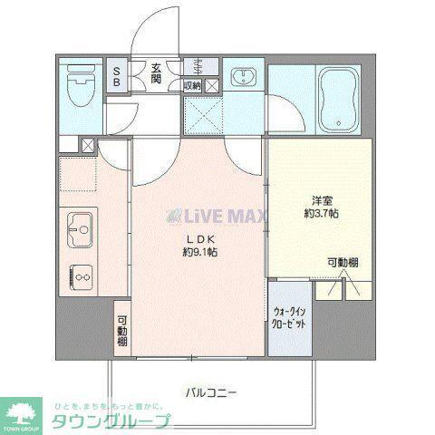 シーフォルム大宮(1LDK/6階)の間取り写真
