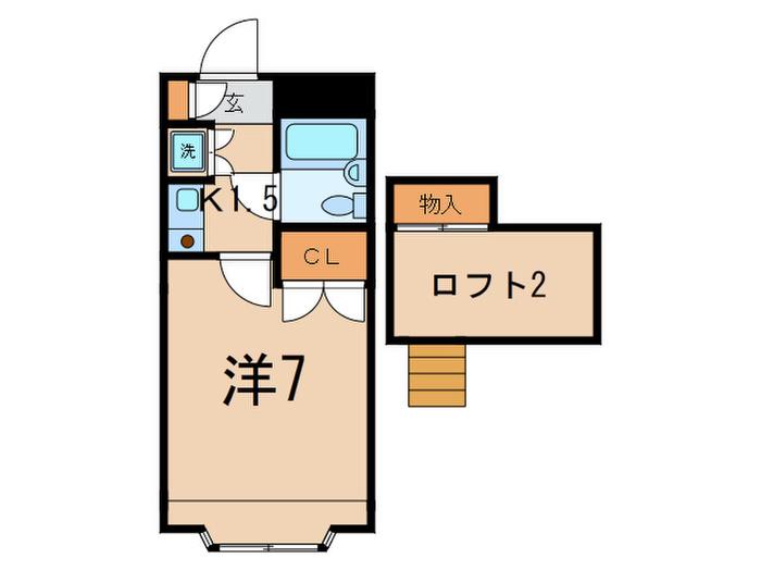 メイプルハウス(1K/3階)の間取り写真
