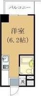 ハーバーヒル大倉山(1K/2階)の間取り写真
