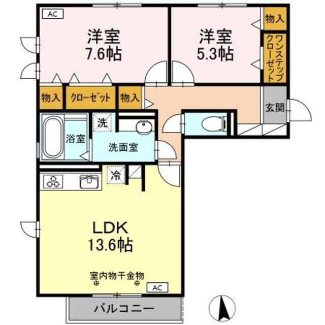 SERENO(2LDK/3階)の間取り写真