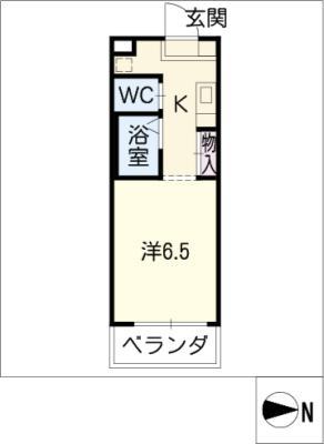 エミネンス藤ヶ丘(1K/4階)の間取り写真