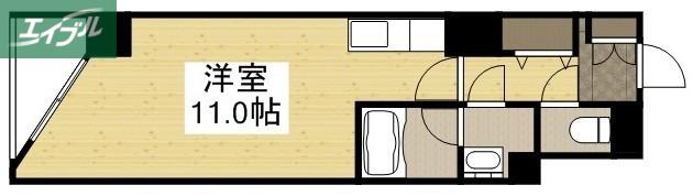 HIGHS TOP表町(ワンルーム/5階)の間取り写真