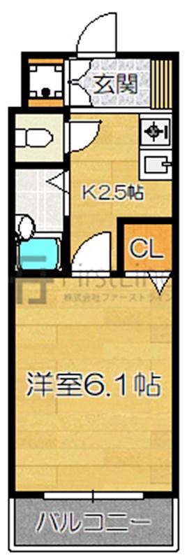 セレッソ中川(1K/2階)の間取り写真