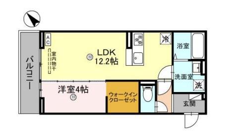 ブランシア目川(1LDK/2階)の間取り写真
