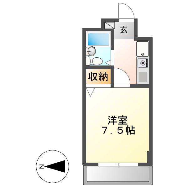プレアール名古屋金山(1K/5階)の間取り写真
