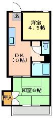 サンハイツ新栄(2DK/4階)の間取り写真