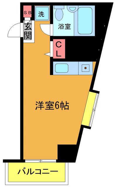 日神パレステージ市川(ワンルーム/2階)の間取り写真