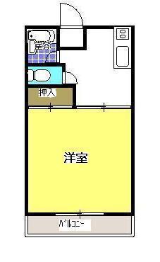 アパルトマンIII(1K/1階)の間取り写真