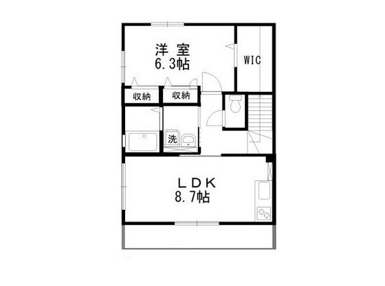 ルピナス(1LDK/2階)の間取り写真