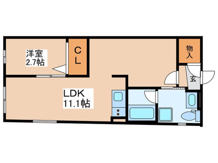 BLISSDIA笹塚代田橋(1LDK/4階)の間取り写真