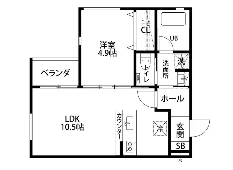 パルテナ(1LDK/2階)の間取り写真